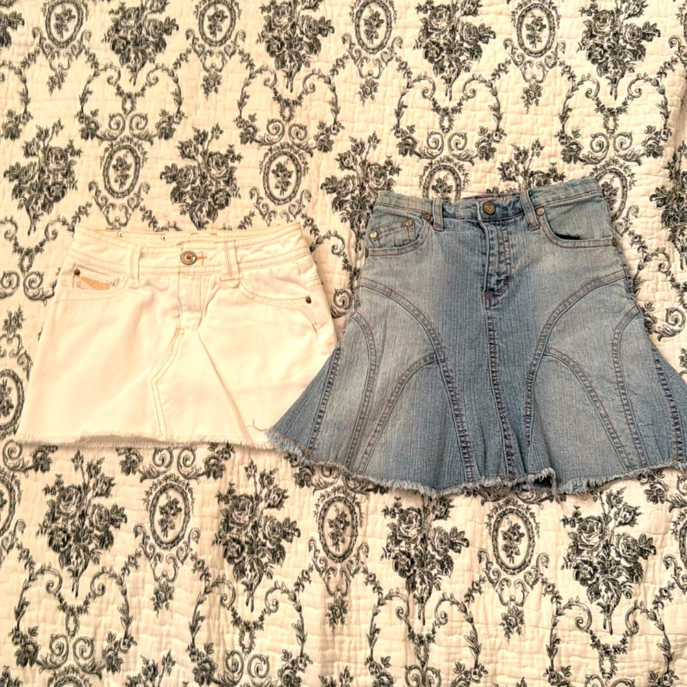 Lot of 2 Girls Denim Skirts